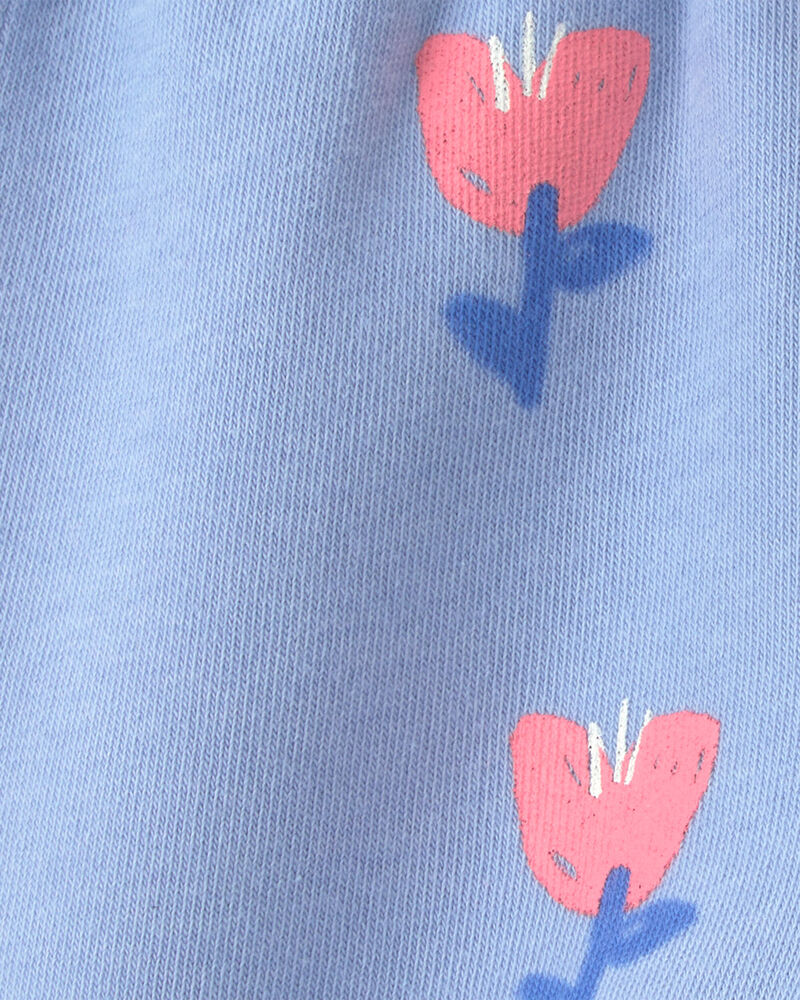 Baby Girl Floral Fleece Pants - Blue, image 3 of 4 slides