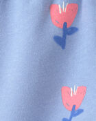 Baby Girl Floral Fleece Pants - Blue, image 3 of 4 slides