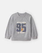 Toddler Boy 'OshKosh' French Terry Pullover Sweatshirt - Grey, image 1 of 3 slides