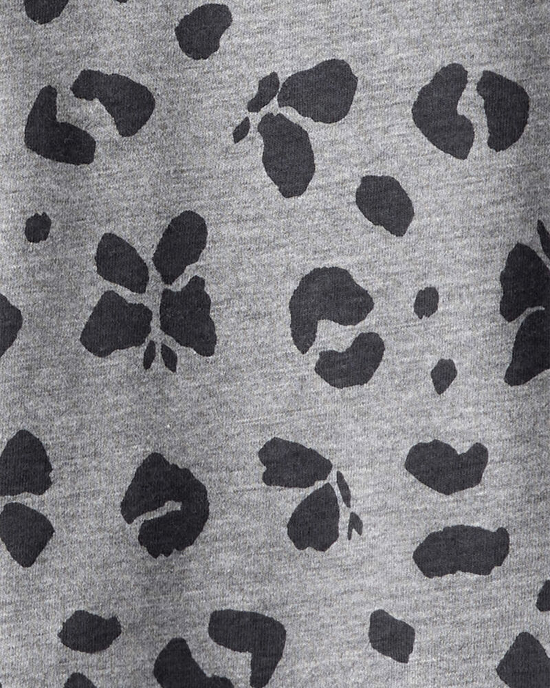 Filles - Haut &agrave; poche &agrave; motif papillon l&eacute;opard - Gris, image 2 sur 2 diapositives
