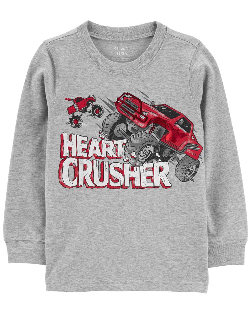"Heart Crusher" Heather Grey Shirt , image 1 of 3 slides