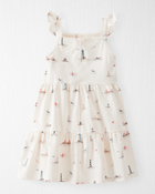 Toddler Organic Cotton Coastal-Print Dress, image 2 of 4 slides