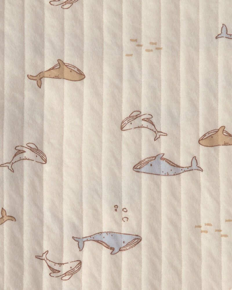 B&eacute;b&eacute; - Couverture tricot &agrave; motif baleine, image 2 sur 2 diapositives