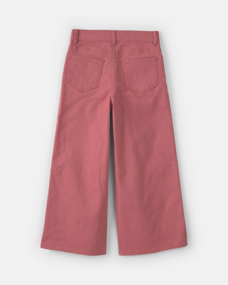 Girls Cropped Wide-Leg Pants - Red, image 2 of 4 slides