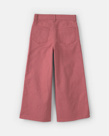 Filles - Pantalon &eacute;court&eacute; &agrave; jambe large - Rouge, 