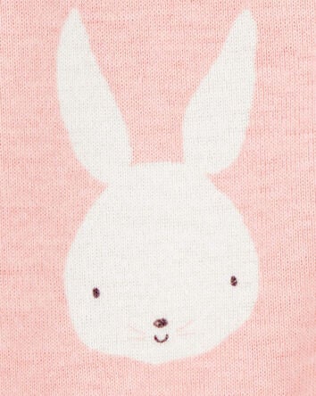 Baby Bunny Cotton Sleeper - Pink, 