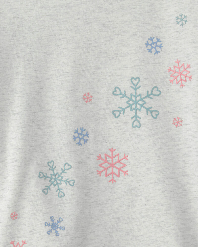 Filles - T-shirt manches longues &agrave; motif flocon de neige &ndash; Gris, image 2 sur 2 diapositives