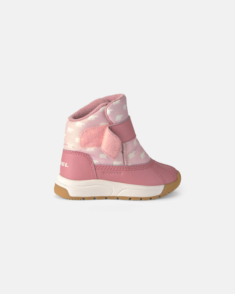 Girls SOREL Whitney&trade; III Strap Mid Snow Boot- Pink, image 3 of 3 slides