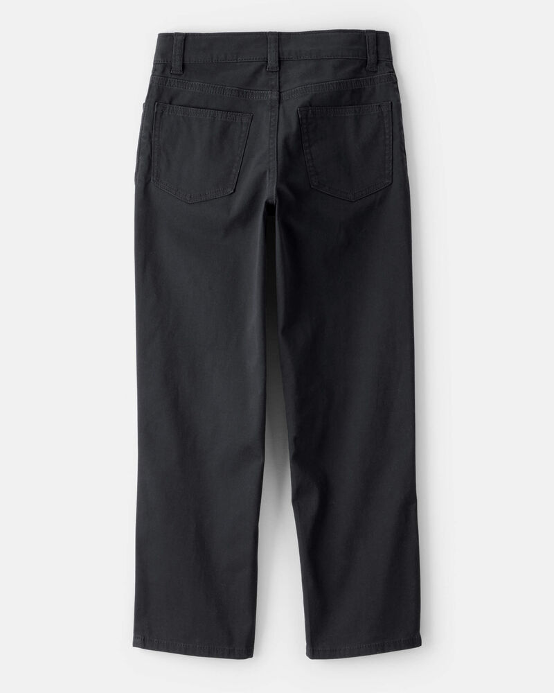 Boys Cotton Chino Pants - Black, image 2 of 4 slides