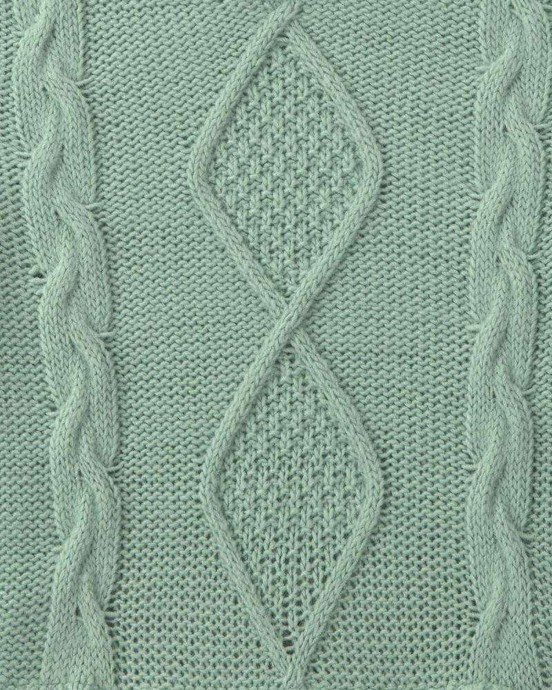 Toute-petite fille &ndash; Haut gilet en tricot &agrave; carreaux &ndash; Vert , image 6 sur 6 diapositives