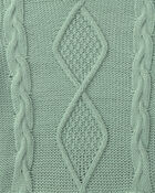 Toute-petite fille &ndash; Haut gilet en tricot &agrave; carreaux &ndash; Vert , image 6 sur 6 diapositives