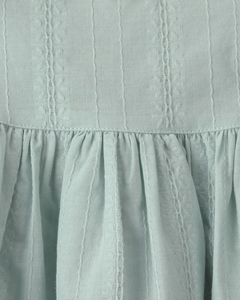 Baby Girl Ruffle-Sleeve Dress - Green, image 4 of 5 slides