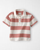 Toddler Boy Striped Collared Shirt Made with Organic Cotton, image 1 of 4 slides