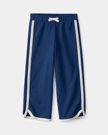 Tout-petit fille - Pantalon &agrave; jambe large en jersey bouclette - Bleu, 