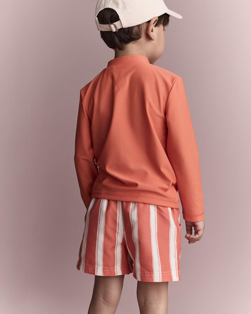 Tout-petit - Maillot dermoprotecteur &agrave; manches longues et fermeture &agrave; glissi&egrave;re compl&egrave;te - Orange, image 5 sur 6 diapositives