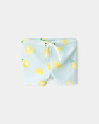 B&eacute;b&eacute; gar&ccedil;on - Ensemble 2 pi&egrave;ces maillot dermoprotecteur, citrons - Jaune/Bleu, image 3 sur 4 diapositives