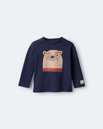 Tout-petit gar&ccedil;on - T-shirt &agrave; manches longues avec imprim&eacute; Otter Avenue - Bleu, 