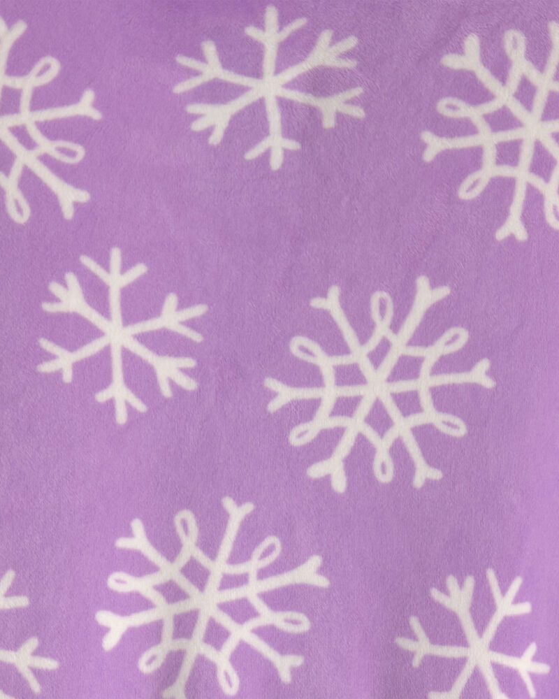 Baby Girl 1-Piece Penguin 2-Way Zip DreamPlush Snug Fit Footed Pyjama - Purple, image 5 of 6 slides