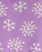 Baby Girl 1-Piece Penguin 2-Way Zip DreamPlush Snug Fit Footed Pyjama - Purple, image 5 of 6 slides