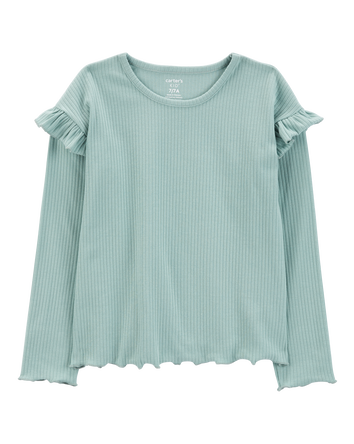 Kid Long-Sleeve Ribbed Top, 