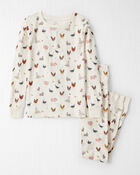 Kids 2-Piece Farm Animal Cotton Long-Sleeve Pyjamas - Cream , image 1 of 4 slides