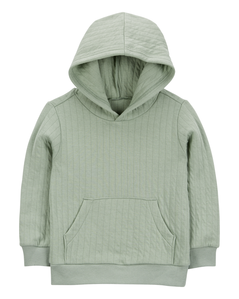 Baby Hooded Doubleknit Pullover - Green, image 1 of 3 slides