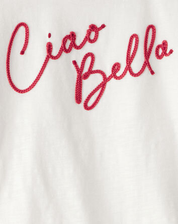 Filles - T-shirt à manches courtes Ciao Bella - Blanc, 
