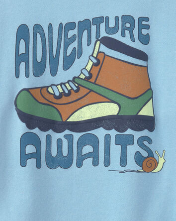 Gar&ccedil;ons - Chandail en jersey bouclette &laquo;Adventure Awaits&raquo; - Bleu, 
