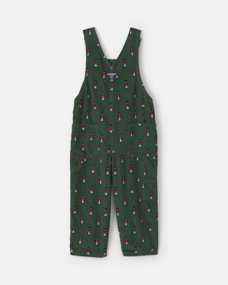 Toddler Boy Nutcracker Corduroy Overalls - Green, image 2 of 4 slides
