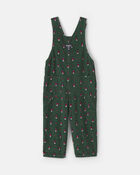 Toddler Boy Nutcracker Corduroy Overalls - Green, image 2 of 4 slides