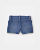 Filles - Short en denim brod&eacute;, floral - D&eacute;lav&eacute; moyen, image 3 sur 4 diapositives