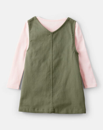 Tout-petit fille - Ensemble 2 pièces robe à manches longues en coton – Vert, 