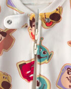 Baby Boy 1-Piece Pixar 2-Way Zip DreamPlush Snug Fit Footed Pyjama - Cream, image 3 of 5 slides