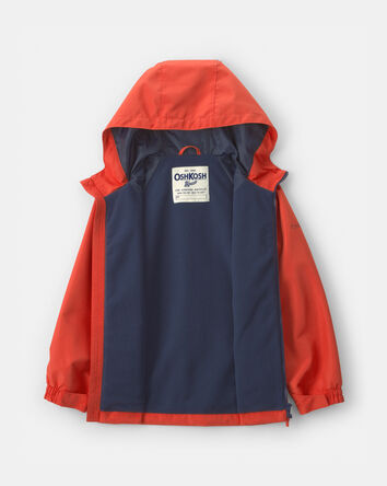 Boys Midweight Fleece Lined Jacket-  Orange/ Red, 