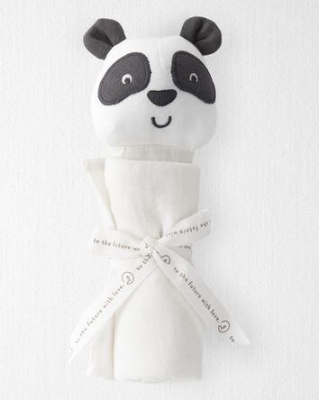 Organic Cotton Muslin Panda  Lovey, 