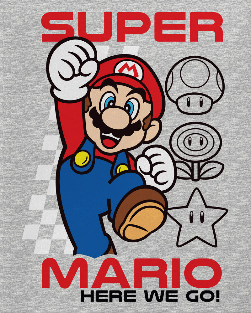 Kid Super Mario Tee - Grey, image 2 of 2 slides