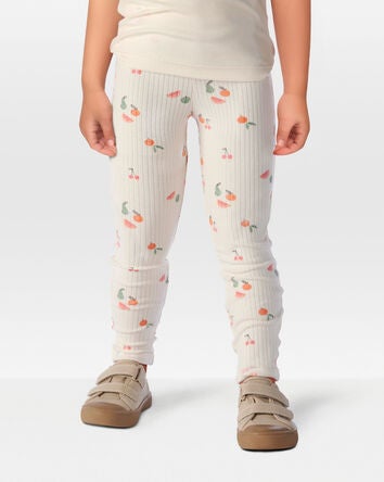 Toddler 2-Pack Organic Cotton Rib Leggings, 