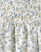 Tout-petit fille - Robe &agrave; smocks faite avec du coton biologique, imprim&eacute; jardin printanier, image 4 sur 4 diapositives