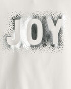 Girls Christmas 2-Piece Joy Long-Sleeve Top & Skirt Set - White, image 3 of 4 slides