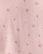 Toddler Girl 2-Piece Organic Cotton Sweater Knit Set in Blush Petals Print, image 3 of 5 slides
