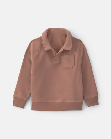 Boys Fleece Pullover Sweatshirt - Tan, 