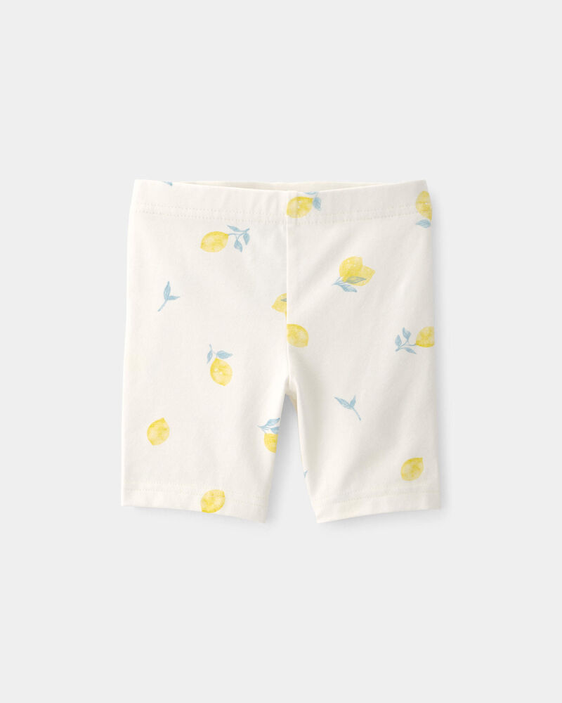 Tout-petit fille - Short de cycliste, citrons - Cr&egrave;me, image 1 sur 3 diapositives