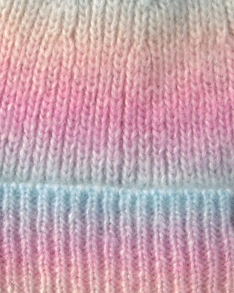 Filles - Tuque &agrave; pompon Lurex Kombi - Rose, image 3 sur 3 diapositives