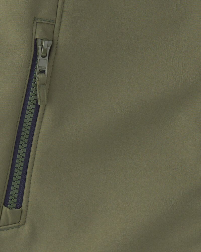 Boys  Quilted Mid Weight Jacket- Green, image 3 of 4 slides