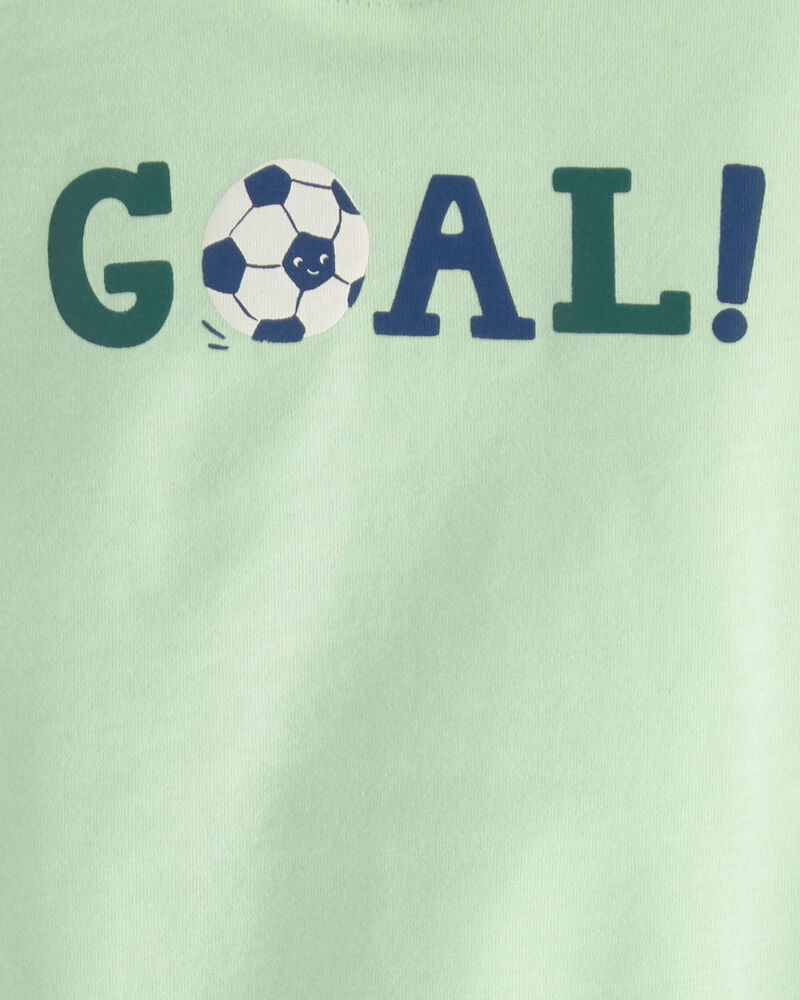 Baby Boy 2-Piece Goal Striped Short-Sleeve Bodysuit & Short Set - Green, image 3 of 4 slides