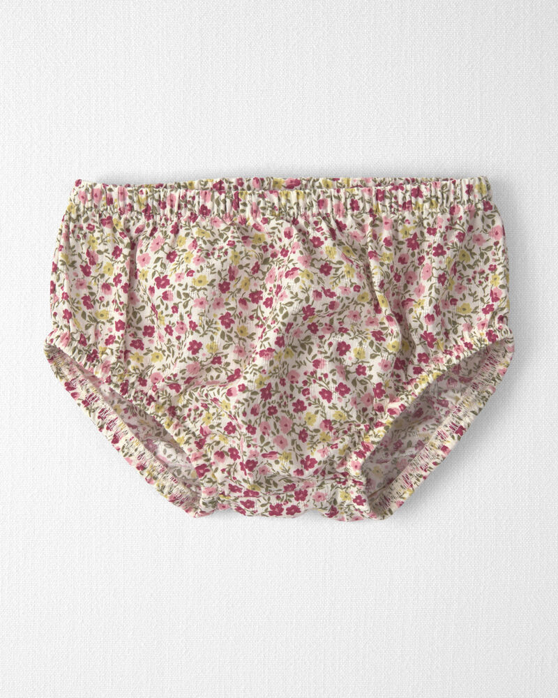 Baby Girl Organic Cotton Dobby Dress in Floral, image 3 of 6 slides