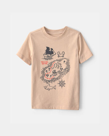 Tout-petit gar&ccedil;on - T-shirt &agrave; imprim&eacute; chasse au tr&eacute;sor - Beige, 