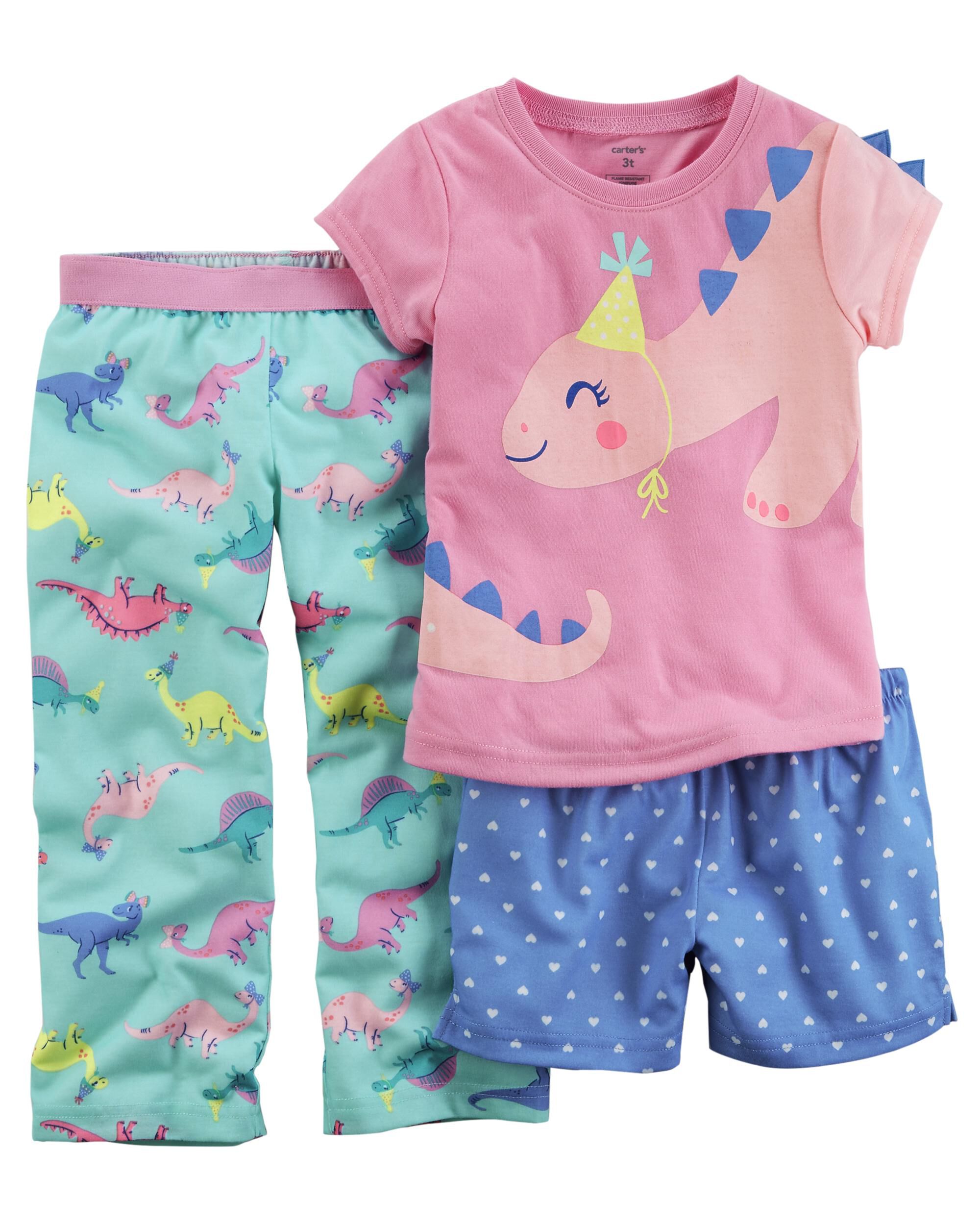 Baby girl dinosaur pajamas top