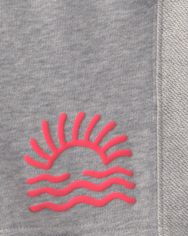 Boys Sunset French Terry Shorts - Grey, image 4 of 5 slides