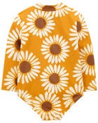 Baby Sunflower 1-Piece Half-Zip Rashguard, image 3 of 5 slides